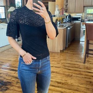 Nightcap Clothing Black Shortsleeved Top Small